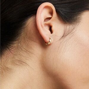 Bold Hoops solid gold 14k 12 mm
